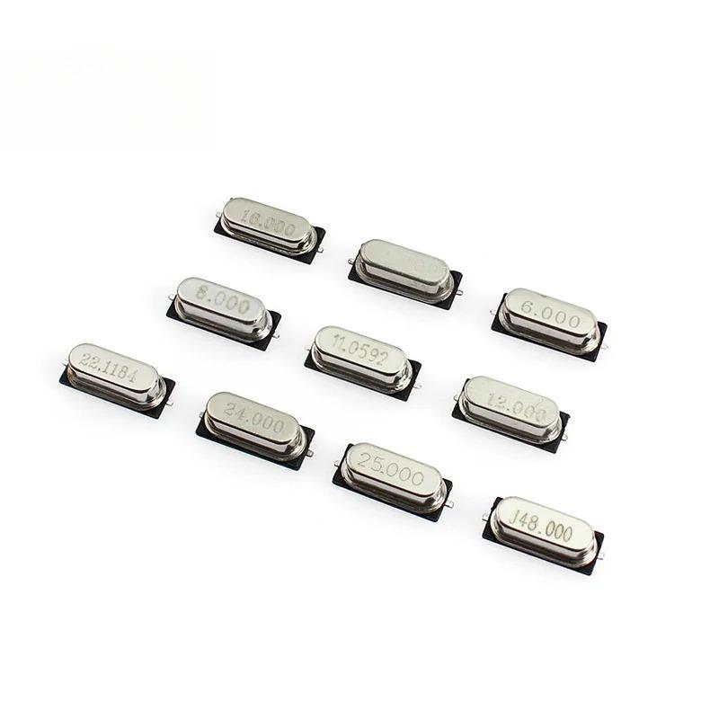 35-200PCS Hc-49s Crystal Oscillator 32.768KHz 4MHz 6MHz 8MHz 10MHz 11.0592Mhz 12MHz 16MHz 20MHz 24MHz 25MHz 48MHz Electronic Kit