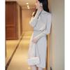 Half turtleneck medium and long solid color sweater knitted dress women's autumn and winter simple and thin bottoming skirt