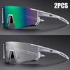 1/2PCS Oversized Couple Workout Cycling Sunglasses Windproof Bicycle Goggles Sports Eyewear for Road Riding Bike