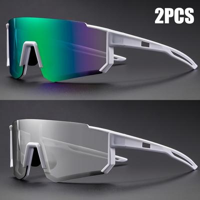 1/2PCS Oversized Couple Workout Cycling Sunglasses Windproof Bicycle Goggles Sports Eyewear for Road Riding Bike