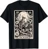 The Reader Tarot Card Funny Book Lover Skeleton Reading Book Gift Unisex T-Shirt