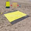Waterproof Foldable Picnic Blanket Camping Beach Outdoor Use 210x200cm With Sandbags 2-4 Person