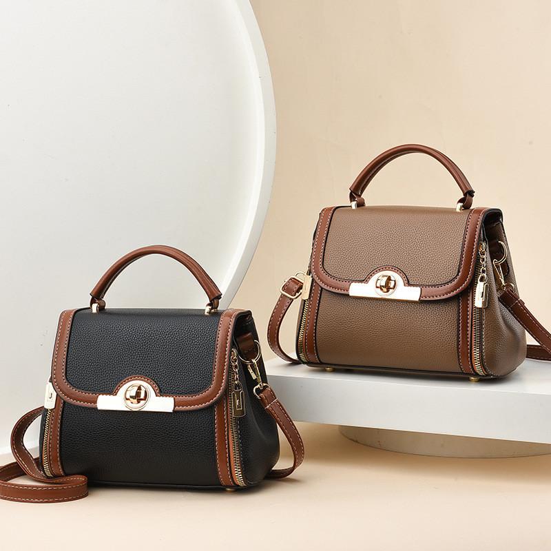 2023 New Style Women's Bag Urban Minimalist Colorblock Korean Version Ins Shoulder Crossbody Handbag