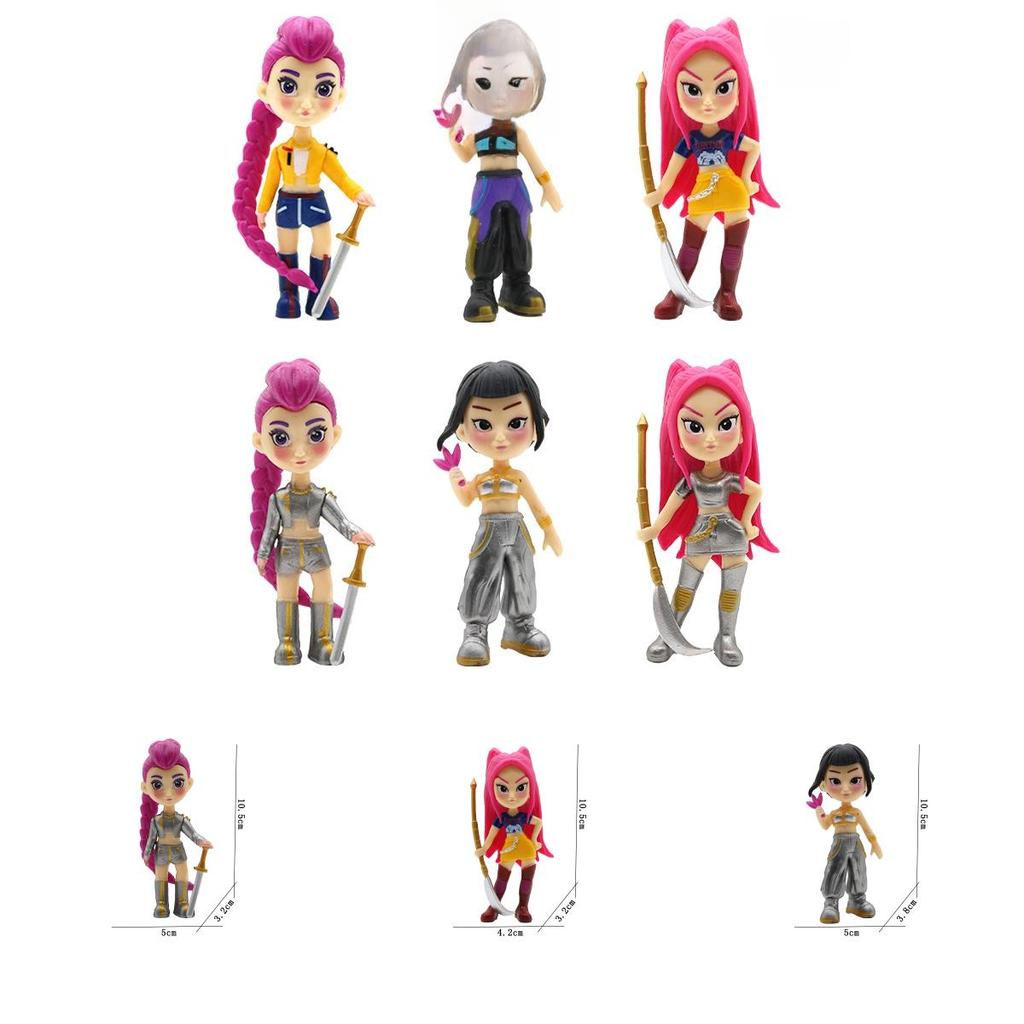 Kpop Demon Hunters Collectible Figure With Plastic Material For Display And Gift