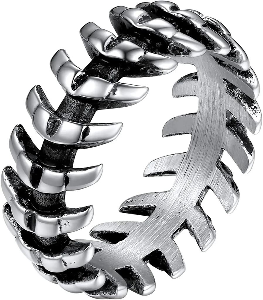 U7 Edelstahl Große Ringe für Mann Vogel Ziege Oktopus Hai Schlange Knochen Charm Größe 7-14 Rock Punk Tier Totenkopf Schmuck