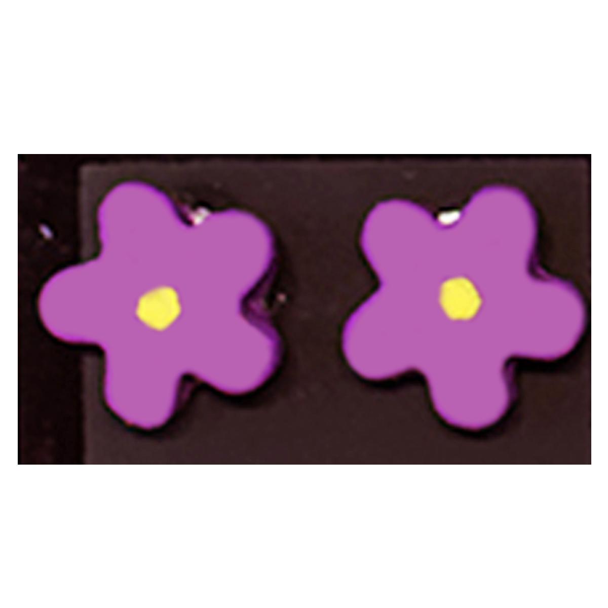 

Lily s Treasures [R6395] - Фиолетовые серьги ручной работы «Колумбайн и Арлекин» (цветок) - 10 мм
