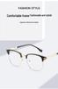 2026 TR90 Ultra-light Semi-rim Browline Blue Light Blocking Business Glasses Frame