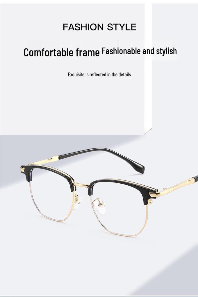 2026 TR90 Ultra-light Semi-rim Browline Blue Light Blocking Business Glasses Frame