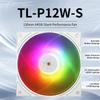 Thermalright TL-P12W-S CPU Case Fan,White ARGB Computer Fan PWM PC, 12cm Specifications Silent Cooler, 1500RPM Speed