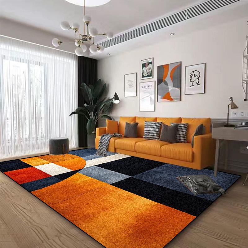 Nordic Abstract Geometric Carpet for Living Room Plush Decoration Home Modern Non-slip Floor Mat Washable Bedroom Cloakroom Rugs
