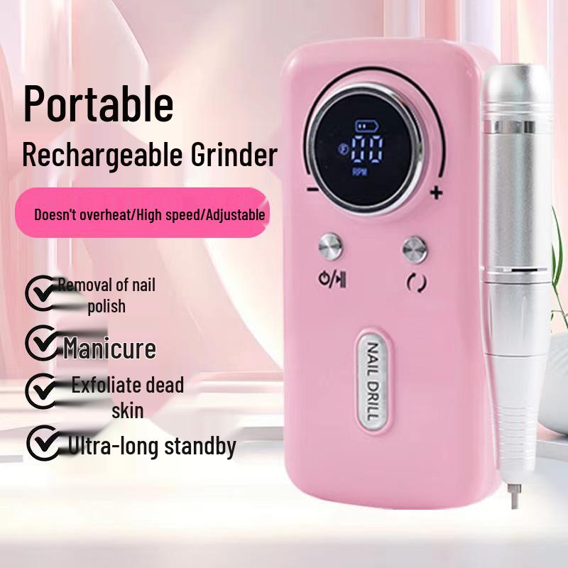 

V1 Rechargeable Nail Drill 45,000 RPM - Salon-Quality Nail & Dead Skin Remover рожевий