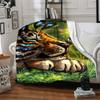 1 Stück Tiger-Schmetterlings-Design-Decke, Überwurf für Sofa, Bett, Reisen, Camping, Wohnzimmer und Bett, Bedruckte Decke mit weichem und warmem Stoff yy250918180