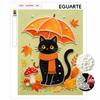 Halloween Black Cat with Umbrella Pearl Painting Art Kit Handmade Diy Home Decorations
