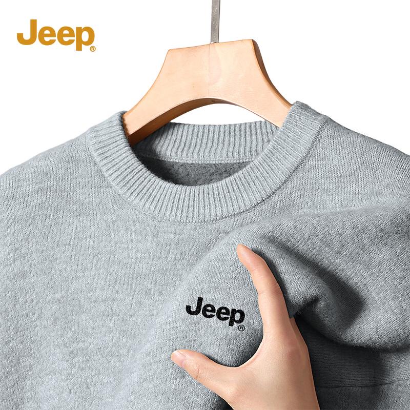 JEEP Men s Winter Warm Fleece-Lined Crew Neck Sweater 2XL