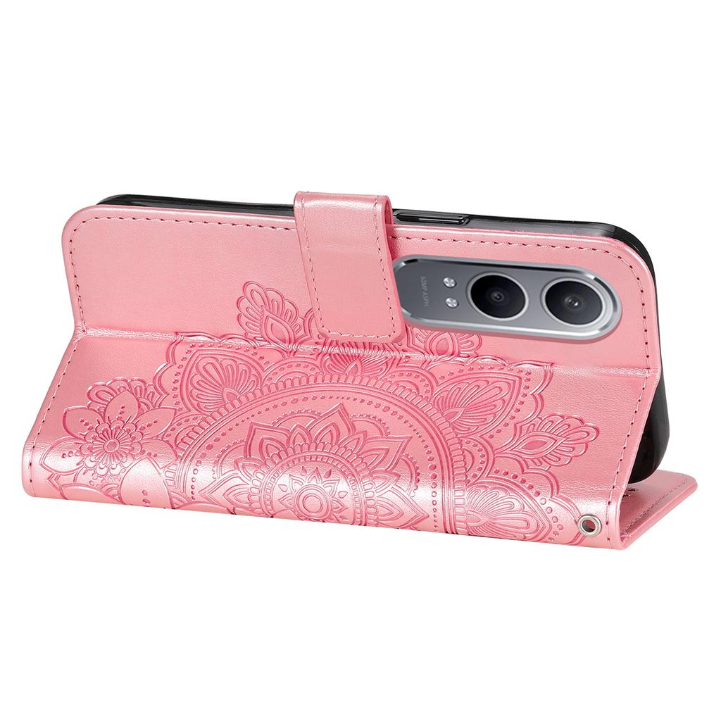 Pentru OnePlus Nord CE4 Lite 5G/Oppo K12x 5G (China) Husă Portofel din Piele PU cu Model Floral și Suport pentru Telefon