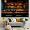 Bar Nightclub Themed Tapestry, Whiskey Bottles Wall Hanging for Photo Background