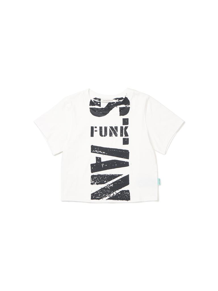 INSTANTFUNK Crop Vintage Logo T-Shirt - White