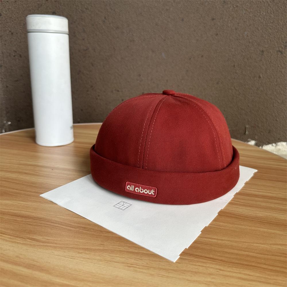 New Retro Protective Melon Hat Men's and Women's Trendy Brand Hip-hop Yuppie Hat Men's Cut Head Without Brim