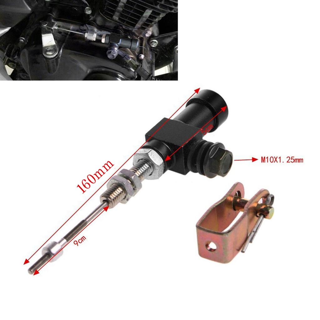 Black Motorcycle Hydraulic Clutch Brake Pump Kit Aluminum Material Designed for Most Motorcycles M10x1 25mm Thread Size