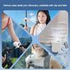 New Adjustable Mini Clip Fan Rechargeable LED Display Handheld Fan Clip-on Hanging Fan Dorm Room