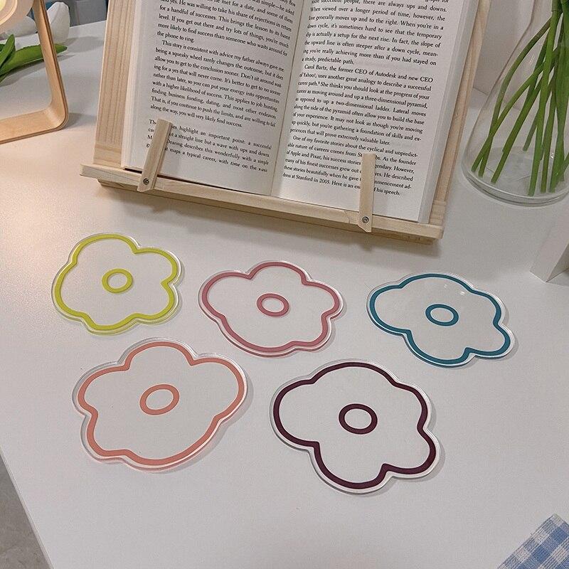 Cup Placemat Tea Coffee Milk Cups Pads Korean Ins Transparent Acrylic Teacup Mat Custom Small Floral Cushion