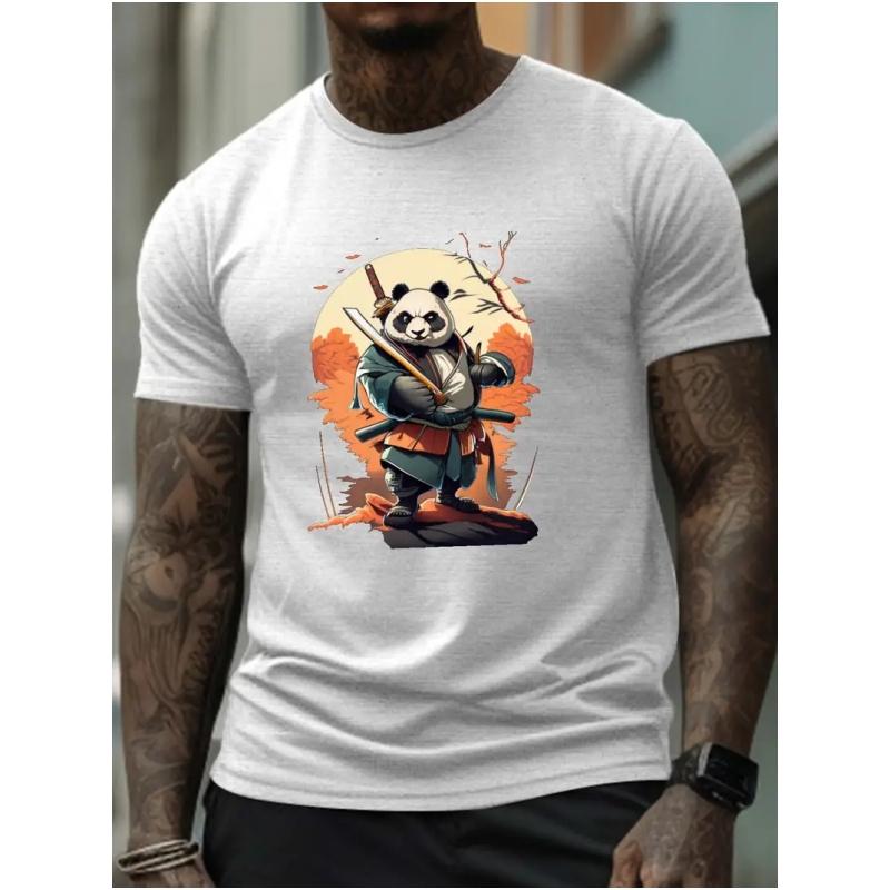 Samurai 3D-Druck Herren-Shirt Modetrends Clake-Ausschnitt Standard Standard Standard Legales T-Shirt Straßenbekleidung Harajuku Hip-Hop Big T-Shirt