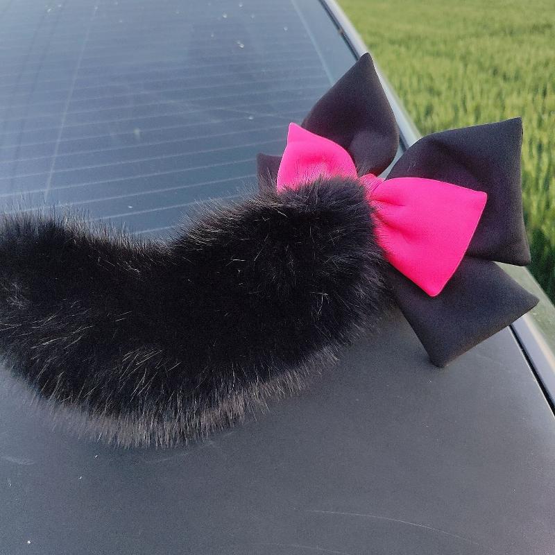 Decorazione Coda Auto Peluche Soffice Fiocco Carino Tocco Morbido Multi Colori Styling Esterno Auto Accessori Auto Per Ragazze