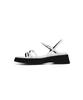 Circle Strap Platform Sandals (White)