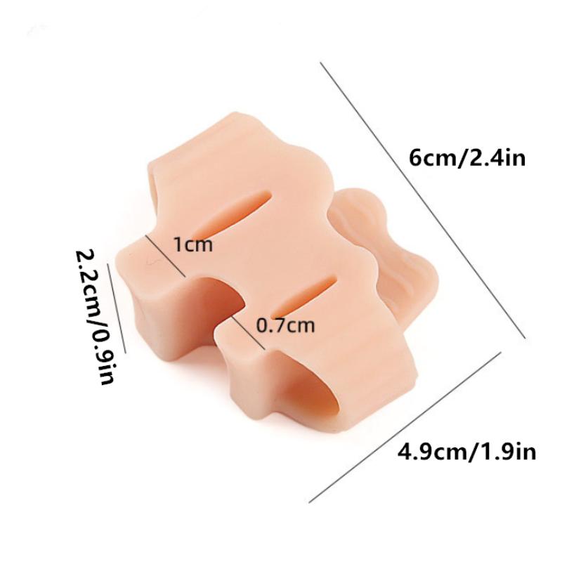 1 Pair Toe Finger Separator 3 Hole Hallux Valgus Orthopedic Spacers Overlapping Hammer Foot Corrector Straightener Pedicure