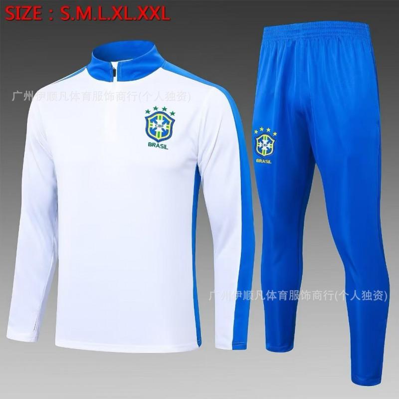 Heren Dames Voetbal Trainingsshirt Halve Rits Opwarmshirt Napoli PSG AC Milan Brazilië Manchester United Fans