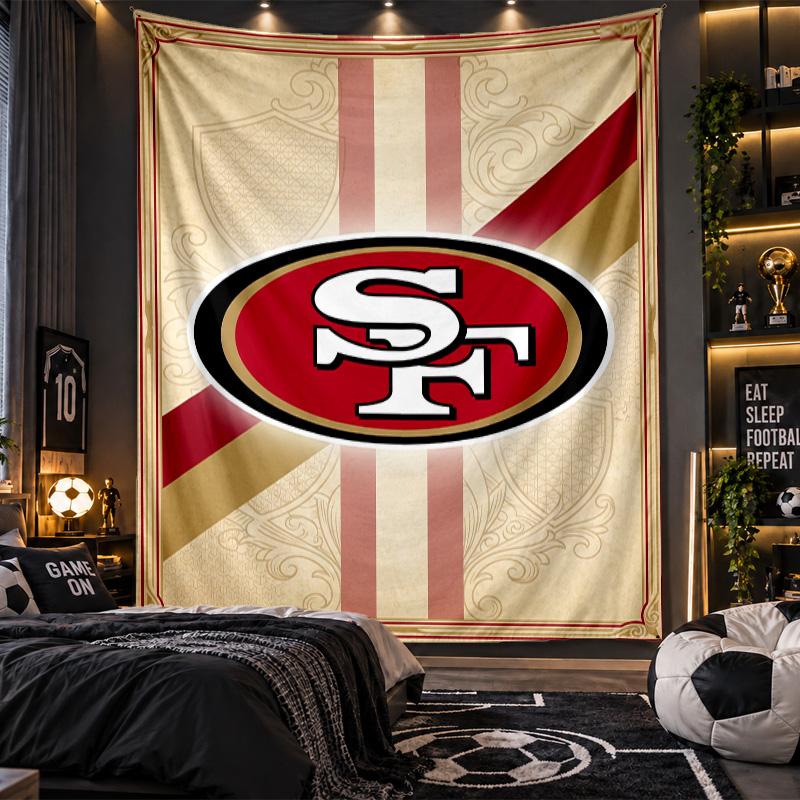 Wall Hanging Tapestry San Francisco 49ers Print Cloth for Living Room Bedroom Home Decor