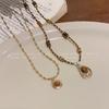 Maillard imitation tiger's eye stone pendant necklace women's retro sweet cool collarbone chain personalized accessories
