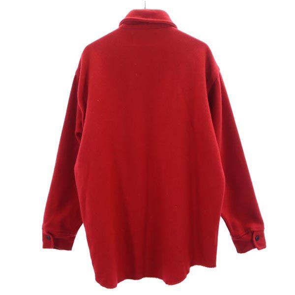 Melton 70er Vintage Oberbekleidung Made in USA Hemdjacke M Rot Herren Gebraucht