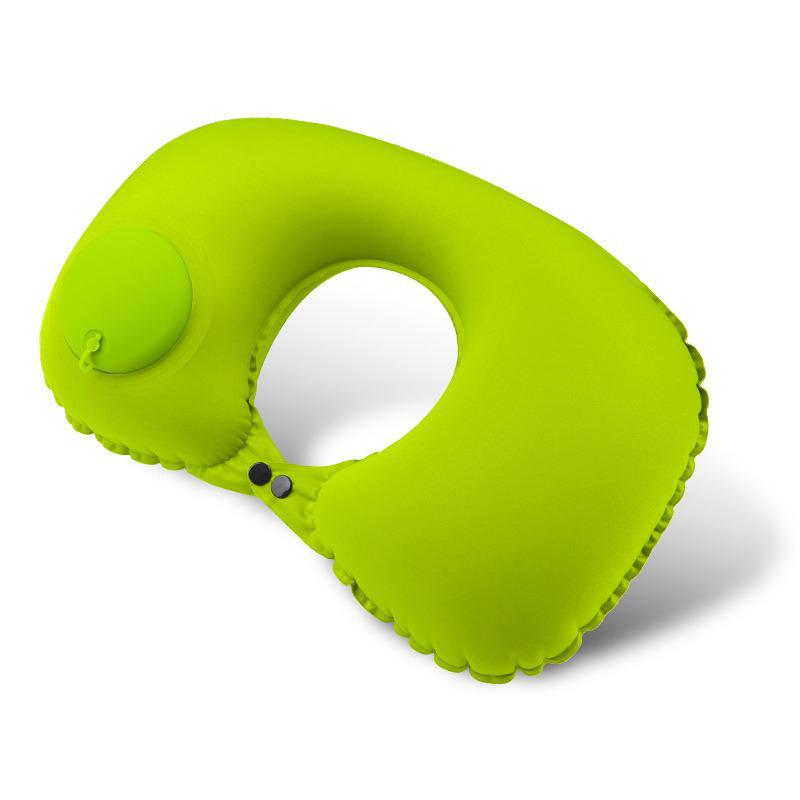 Portable Inflatable U-shaped Neck Pillow for Travel - Milk Silk Press-type for Car & Airplane