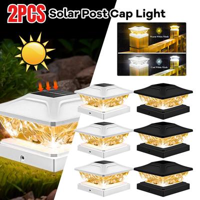 Outdoor Waterproof Villa Gate Fence Light Solar Light Outdoor Villa Column Lamp Fence Gate Pillar Head Led Lamp For House Garden