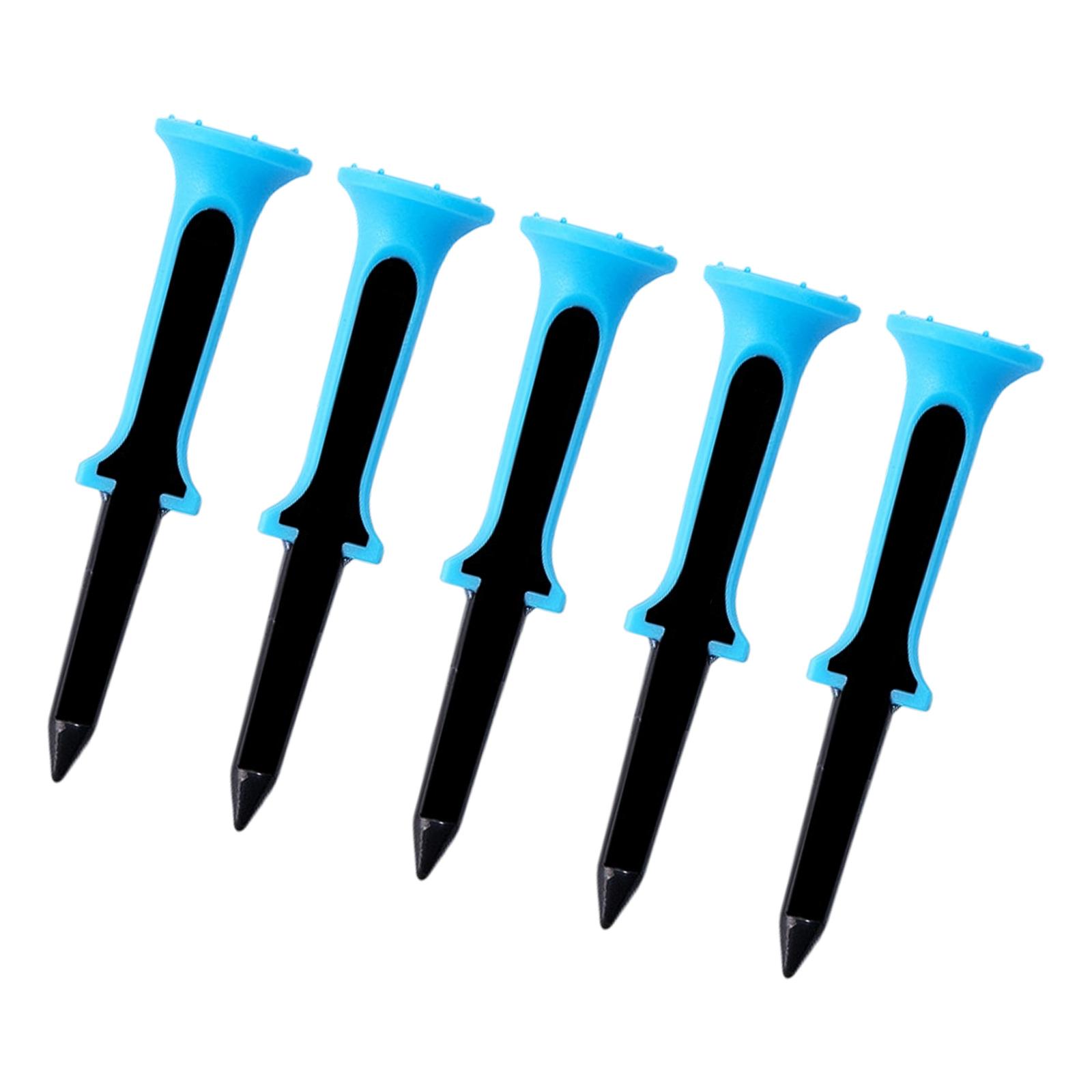 

5lots Durability Fluorescent Golf Tees Heavy Type Reduces Friction Golf Tees for Improved Shots 1
