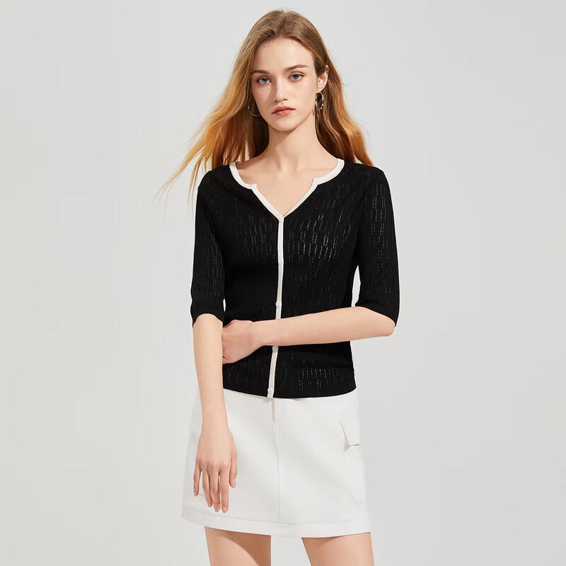 Tatune Women's Summer Minimalist Short-Sleeve Knit Top