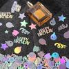 Happy Birthday Confetti for Table Iridescent Balloon Star Shaped Table Scatter Suitable for Disco Themed Birthday/Anniversary Party Decorations