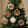 Transparent LED Christmas Tree Globe Decor Acrylic Christmas Bauble Ornament Window Display