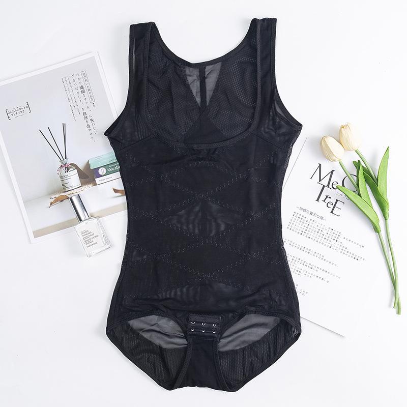 Lightweight Postpartum Shaping Garment with Seamless Crotch for Buttock Lift and Body Contouring Plus Size One-Piece Body Shaper