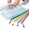 5pcs/lot Gridding Waterproof Zipper Bag Clear PVC A4 Binder Pockets Document Pen Filing Products Folders for Office & School