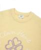 COVERNAT WOMAN Clover Heart Graphic Knit Light Yellow