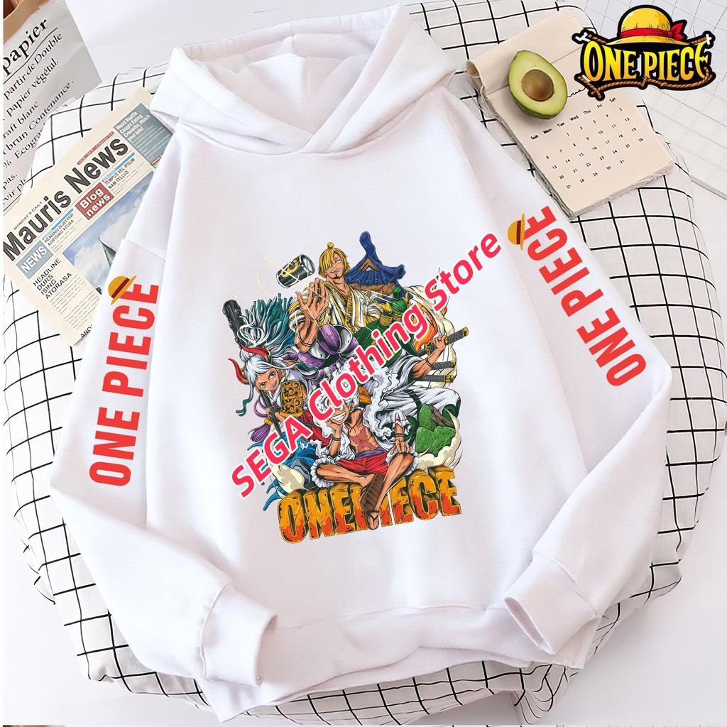 Spring Autumn Boys Girls Luffy Zoro Hoodies One Piece Anime Kids Sweatshirts Pullover Hooded Casual Streetwear Fashion Costume