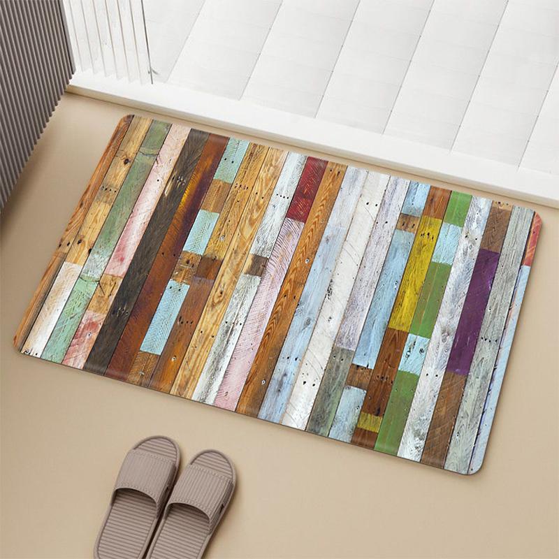 House Entrance Mats Wooden Planks Living Room Rugs Prayer Rugs Feet Kitchen Bathroom Door Mats