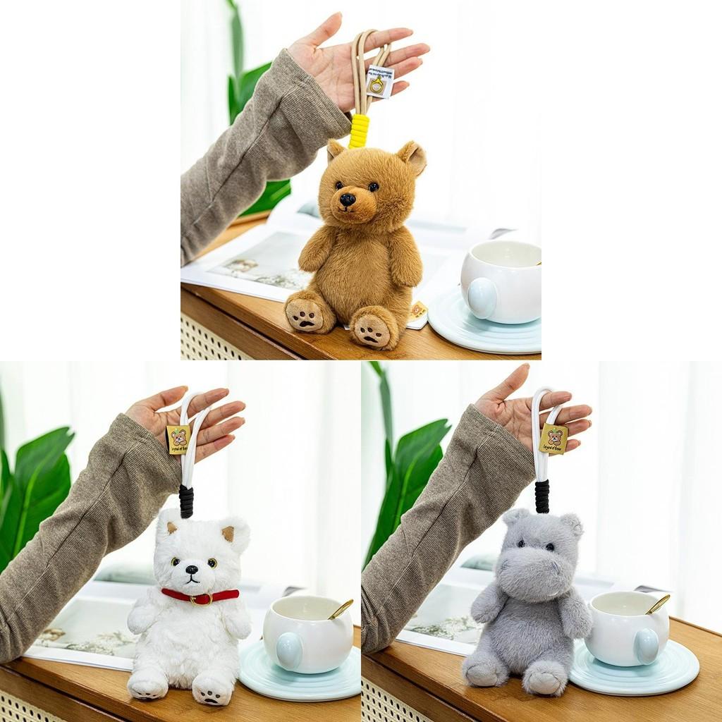 Dolls Animal Plush Bear Cow Elephant Hippo Duck Pig Dog Backpack Pendant Gift