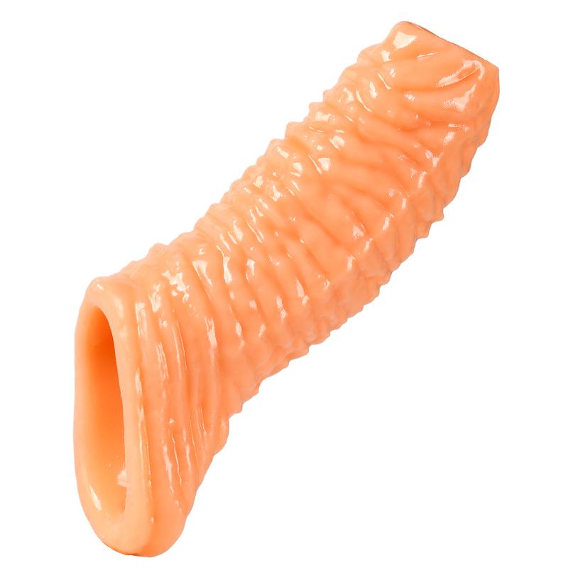 Silicone Penis Extender Condom Reusable Dildo Sleeve Glans Delay Ejaculation Cockring Adult Sex Toys For Men Couples No Vibrator