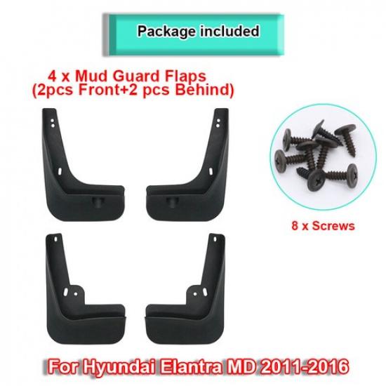 Car Mud Flaps For Hyundai Elantra MD Sedan 2011 - 2014 2015 2016 Mudflaps Guards