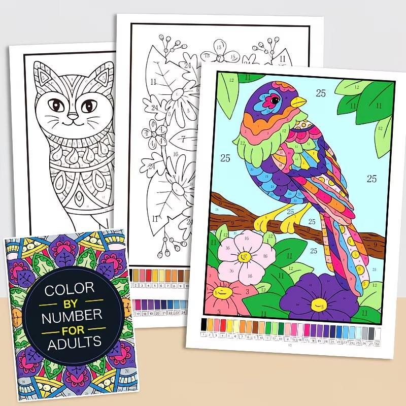 Ausmalbuch für Erwachsene Schöne florale Mandala-Muster Anti-Angst Stressabbau Buch zum Zeitvertreib auf Reisen