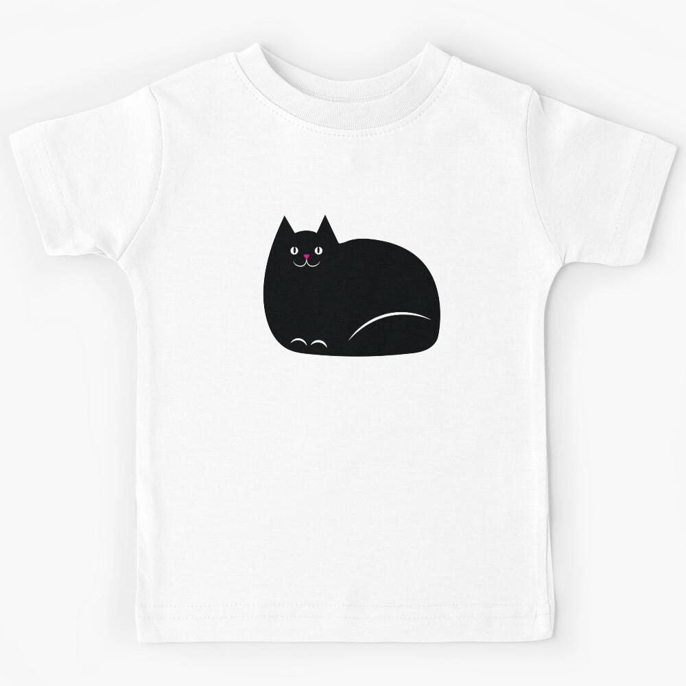 Fat Black Cat Kids T-Shirt 120