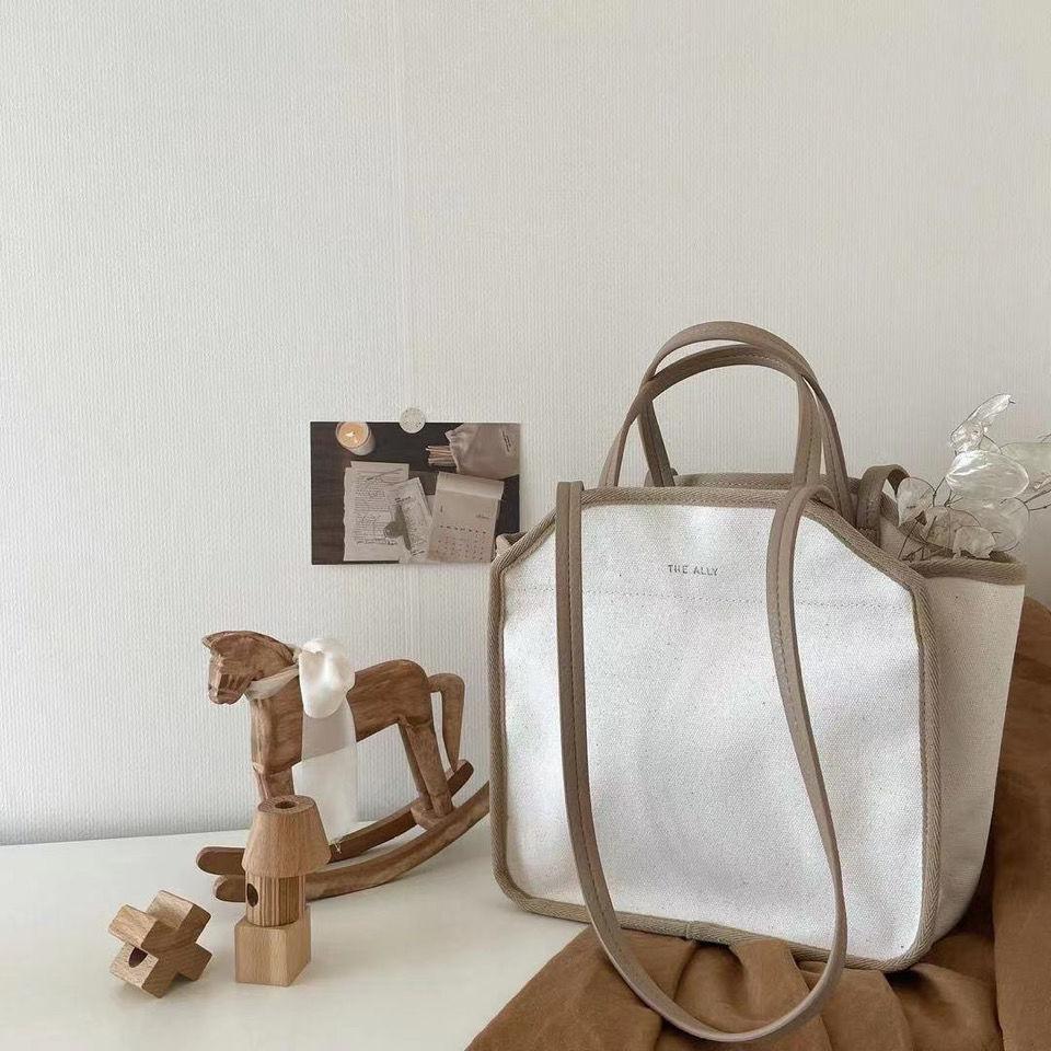 Women Tote Bag Cotton Casual Solid Hasp SOFT High-Capacity Shoulder Bag Handbag Shopping Bag Simple